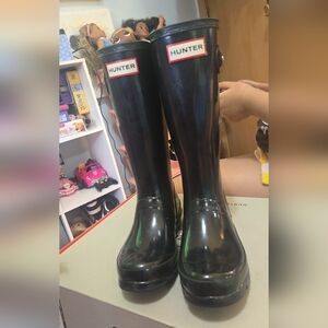 Hunter Glossy Black Boots